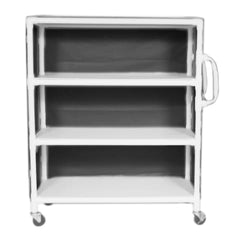 MARKET LEB Extra-Wide 3-Shelf Linen Cart with Mesh or Vinyl Cover EACH ML11654
