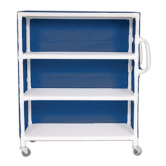 MARKET LEB Extra-Wide 3-Shelf Linen Cart with Mesh or Vinyl Cover EACH ML11654