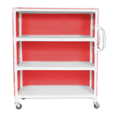 MARKET LEB Extra-Wide 3-Shelf Linen Cart with Mesh or Vinyl Cover EACH ML11654