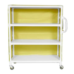 MARKET LEB Extra-Wide 3-Shelf Linen Cart with Mesh or Vinyl Cover EACH ML11654