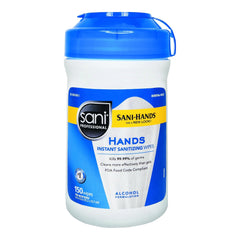 Hand Sanitizing Wipe Sani-Hands® 150 Count Ethyl Alcohol Wipe Canister (150/CT 12CT/CS) MK-1146845