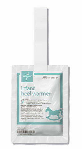 Instant Infant Heel Warmer Medline Heel One Size Fits Most Plastic Cover / Gel Disposable 5"X3"(100/CS) MK-1148034