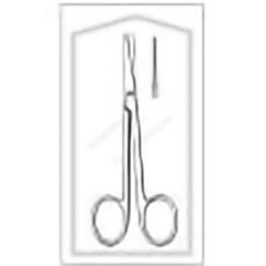 Strabismus Scissors Econo™ 4-1/2 Inch Length Floor / Office Grade Pakistani Stainless Steel Sterile Finger Ring Handle Straight Blunt Tip / Blunt Tip CASE OF 25 MK-1149676