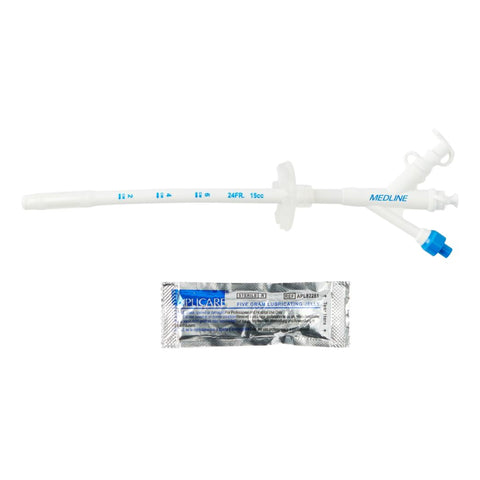 McKesson 3 Port Gastrostomy Tube 24 Fr. 24.13 cm Tube Silicone (1/BX) MK-1154436