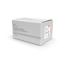 Safety Hypodermic Syringe with Needle McKesson Prevent® 3 mL 1 Inch 25 Gauge Hinged Safety Needle Ultra Thin Wall ORG 3CC 25GX1" (100/BX 4BX/CS) MK-1159368