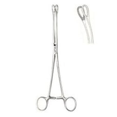 Sponge Forceps Sklar® Foerster 12 Inch Length OR / Surgical Grade German Stainless Steel NonSterile Locking Finger Ring Handle Curved Fenestrated Serrated Oval Tips EACH MK-1163522