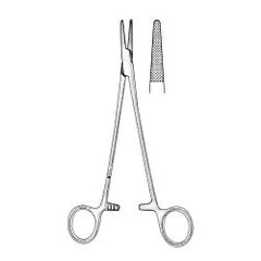 Needle Holder Sklar® TC Mayo-Hegar 6-1/4 Inch Length Blunt Straight Serrated Tips Finger Ring Handle Each MK-1168510
