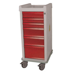 MARKET LAB Standard MRI Cart, Narrow 6-Drawer with Key & Lock EACH ML11788