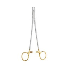 Wire Twister V. Mueller® Vital® Cooley-Baumgarten 8 Inch Length Tungsten Carbide Inserts, Finger Ring Handle with Ratchet Lock, Heavy Blunt Jaws, 3,600 Teeth per Square Inch, Matte Finish Surgical Grade Each MK-1182447