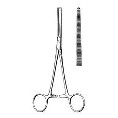 Hemostatic Forceps Econo Sterile™ Rochester-Pean 8 Inch Length Floor / Office Grade Pakistani Stainless Steel Sterile Locking Finger Ring Handle Curved Serrated Tips CASE OF 25 MK-1183006