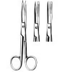 Operating Scissors Econo Sterile™ 6-1/2 Inch Length Floor / Office Grade Pakistani Stainless Steel Sterile Finger Ring Handle Straight Sharp Tip / Blunt Tip CASE OF 50 MK-1191342