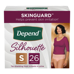 Absorbent Underwear Depend® Silhouette® Waistband Style Adult Small Female Disposable Heavy Absorbency INCONT DEPEND SILHOUETTE WMN SM (26/PK 2PK/CS) MK-1191493