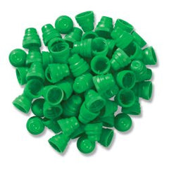 Tube Closure Polyethylene Plug Cap Green For use with Test Tubes, Centrifuge Tubes and Specialty Tubes NonSterile PACK OF 1000 MK-1192880