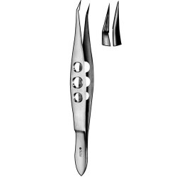 Punctal Plug Forceps Sklar® Gold OR / Surgical Grade German Stainless Steel NonSterile NonLocking Thumb Handle Angled Pointed Tips EACH MK-1193992
