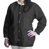 Lab Jacket FitMe™ Black Small Hip Length 3-Layer SMS Disposable MK-1194399
