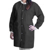 Lab Coat FitMe™ Black Medium Knee Length 3-Layer SMS Disposable MK-1194495