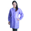 Lab Coat FitMe™ Purple Medium Knee Length 3-Layer SMS Disposable MK-1194515