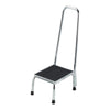 McKesson Step Stool 1 Step Chro me Plated Steel Frame 9 Inch Step Height W/HANDRAIL (2/CS) MK-1194554