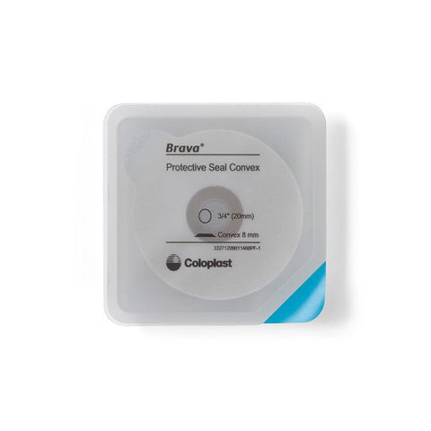 Ostomy Seal Brava® Convex, Starter Hole 3/4 Inch (20mm) For Use with Ostomy Pouch F/OSTOMY POUCH BRAVA 3/4" (10/BX) MK-1194623