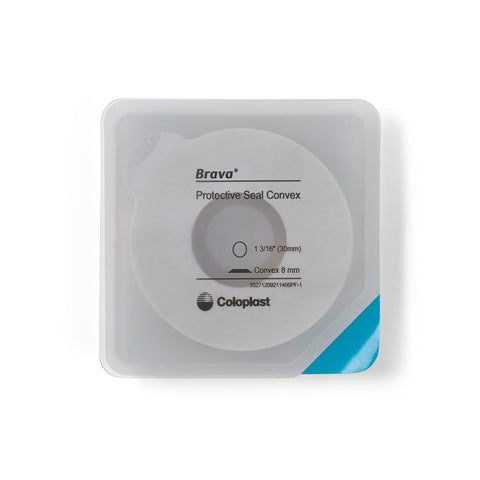 Ostomy Seal Brava® Convex, Starter Hole 1-3/16 Inch (30mm) For Use with Ostomy Pouch F/OSTOMY POUCH BRAVA 1 3/6" (10/BX) MK-1194627