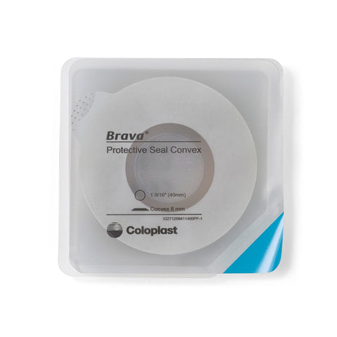 Ostomy Seal Brava® Convex, Starter Hole 1-9/16 Inch (40mm) For Use with Ostomy Pouch  F/OSTOMY POUCH BRAVA 1 9/16" (10/BX) MK-1194629