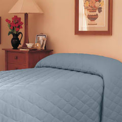 McKesson Bedspread 74 W X 108 L Inch 50% Cotton / 50% Polyester Aqua  FITTED QUILTED 74X108" AQUA MK-1195039