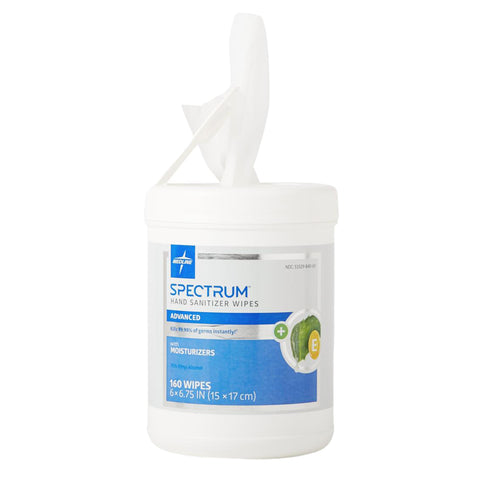 Hand Sanitizing Wipe Spectrum 160 per Pack Ethyl Alcohol Wipe Canister  SPECTRUMETHYL ALCHL 70% (160/EA 6/CS) MK-1195098