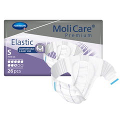Incontinence Brief MoliCare® Premium Elastic 8D Adult Small Unisex Disposable Heavy Absorbency  MOLICARE PREMIUM ELAS DISP 8D SM (26/BG 3BG/CS) MK-1195442