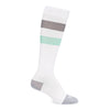Maternity Compression Socks Motif Medical Knee High Large White / Gray / Green Closed Toe  MK-1196692