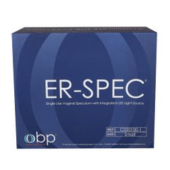 Vaginal Speculum ER-SPEC® Pederson NonSterile Office Grade Acrylic Small Double Blade Duckbill Disposable Built-In Light Source Box of 18 MK-1198181