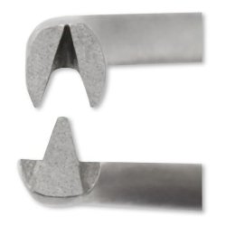Iris Forceps Centurion® 4 Inch Length Floor / Office Grade Stainless Steel Sterile NonLocking Thumb Handle Half Curved 1 X 2 Teeth CASE OF 20 MK-1198474