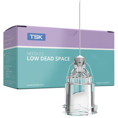 Low Dead Space Hub Needle TSK Low Dead Space & INVISIBLE 1/2 Inch Length 33 Gauge Ultra Thin Wall Without Safety (100/BX) MK-1198717