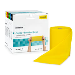 Exercise Resistance Band McKesson CanDo® Yellow 5 Inch X 50 Yard X-Light Resistance MK-1199528