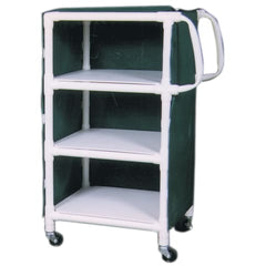 MARKET LEB Extra-Deep 3-Shelf Linen Cart with Mesh or Vinyl Cover EACH ML11133