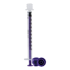 Enteral / Oral Syringe ISOSAF™ LowDose 1 mL Enfit Tip Without Safety W/PUSHFIT CAP PUR 1ML (100/BX) MK-1200563