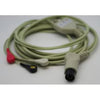 ECG Cable 3 Lead SNAP HEAD 45 degree angle For use with Criticare Datascope 602A-A, Poet 2 Each MK-1201434