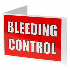 Wall Sign First Aid Bleeding Contrl 3-WAY V SHAPE MK-1202241