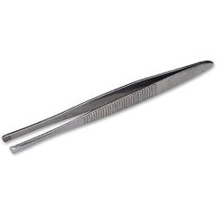 Tweezers 3 Inch Length Stainless Steel NonSterile NonLocking Thumb Handle Straight Slanted Tips CASE OF 24 MK-1203073