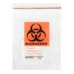 Specimen Transport Bag Lab Guard® 8 X 10 Inch Zip Closure Biohazard Symbol / Storage Instructions NonSterile CASE OF 1000 MK-1203998