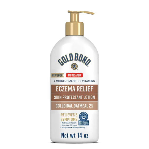 Hand and Body Moisturizer Gold Bond® Ultimate Eczema Relief 14 oz. Pump Bottle Unscented Lotion MK-1204585