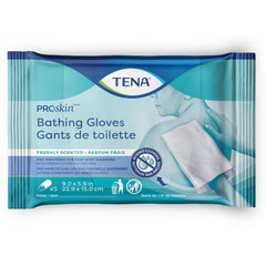 Rinse-Free Bathing Glove Wipe TENA® ProSkin™ Soft Pack Scented 5 Count (5/PK 45PK/CS) MK-1205116