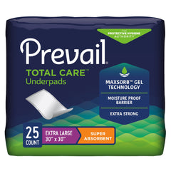 Disposable Underpad Prevail® Total Care™ 30 X 30 Inch Polyester Heavy Absorbency  (25/BG 4BG/CS) MK-1206476