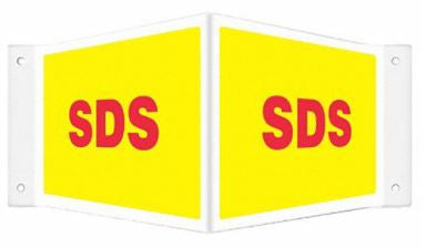 Wall Sign Hazardous HCL SDS Sign PETG HIGH VISIBILITY MK-1207166