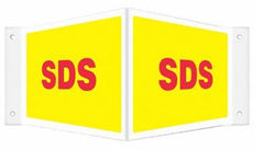 Wall Sign Hazardous HCL SDS Sign PETG HIGH VISIBILITY MK-1207166