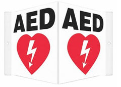 Wall Sign First Aid HCL AED HIGH VISIBILITY MK-1207168