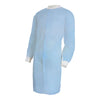Lab Coat McKesson Blue Small / Medium Knee Length Spunbond Polypropylene Disposable MK-1207907