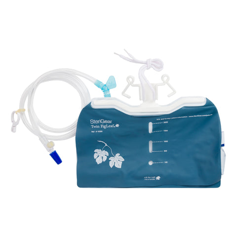 Urinary Drain Bag The Fig Leaf™ Anti-Reflux Valve Sterile 2,000 mL Vinyl BAG, CATHETER W/PRIVACY COVERSF/LOW HT BEDS 2000ML (20/BX) MK-1210742