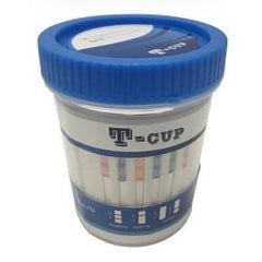 Drugs of Abuse Test Kit T-Cup® AMP, COC, mAMP/MET, OPI, THC 25 Tests CLIA Waived BOX OF 25 MK-1211889