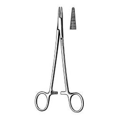 Needle Holder Surgi-OR™ Brown 5-1/4 Inch Length Blunt Serrated Tips Finger Ring Handle Each MK-1213558