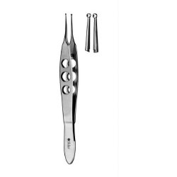 Conjunctiva Forceps Sklar® Fechtner OR / Surgical Grade German Stainless Steel NonSterile NonLocking Thumb Handle Straight Delicate, Ring Tips EACH MK-1213836